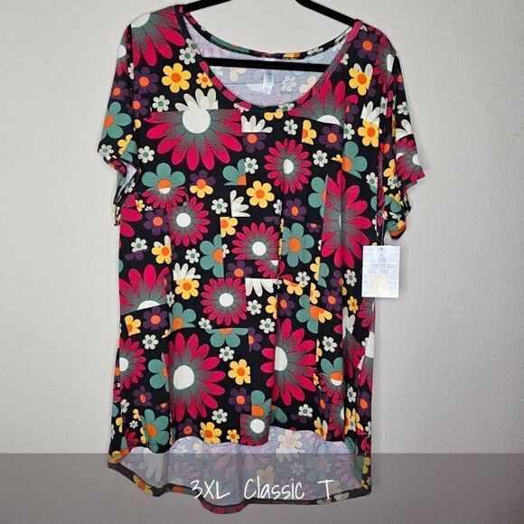 LuLaRoe Classic Tee 3XL Retro Floral NEW - Picture 1 of 2